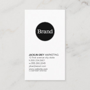 Simple with Logo (slate grey) Business Card