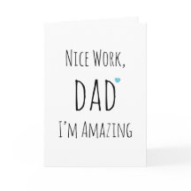 Simple Witty Funny Minimalist Fathers Day Greeting