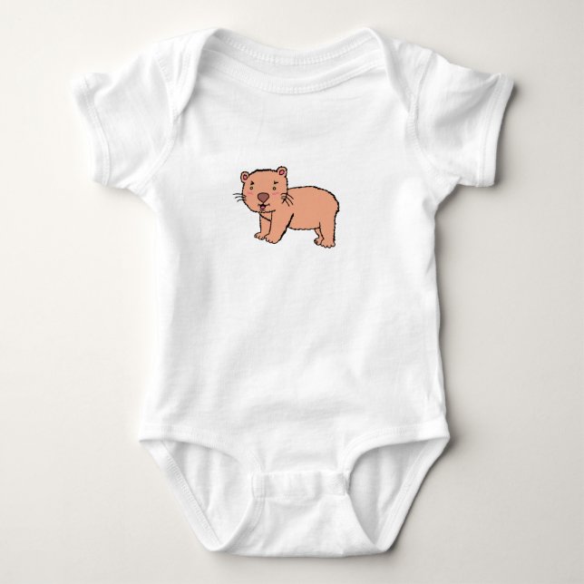 Simple Wombat Baby Top (Front)