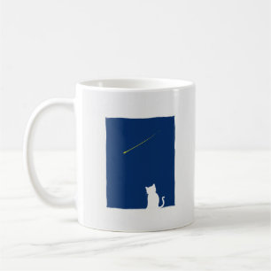 Simple Wonder Serenity Charming Cat Shooting Star Coffee Mug