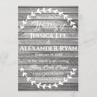 Simple Wood Background Invitation