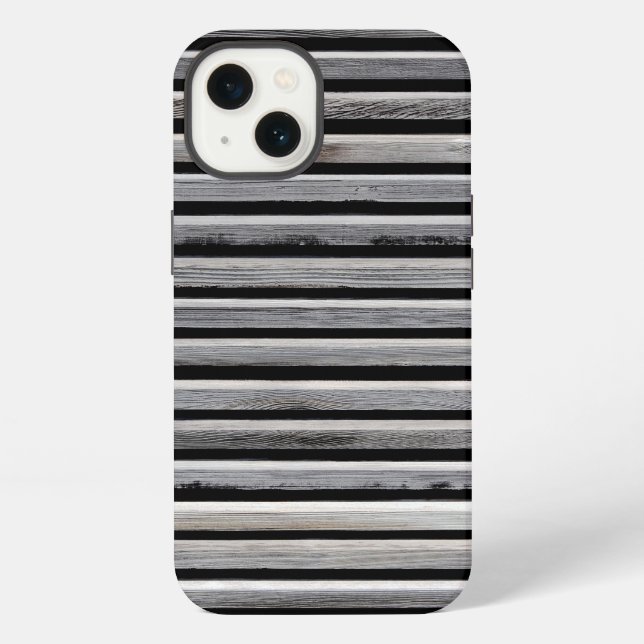 Simple Wood Stripe Pattern iPhone Case (Back)