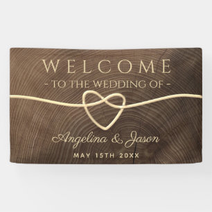 Simple Wood Welcome Wedding Banner