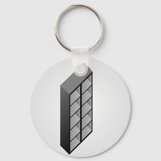 Simple wooden bookshelf design key ring (Front)