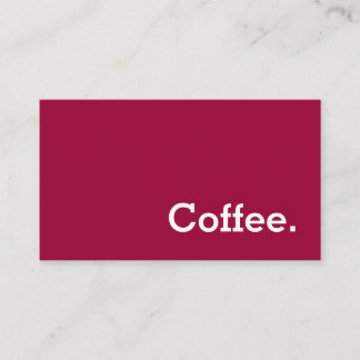 Simple Word Colour Back Loyalty Coffee Punch-Card Card