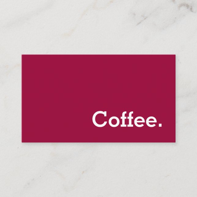 Simple Word Colour Back Loyalty Coffee Punch-Card Card (Front)