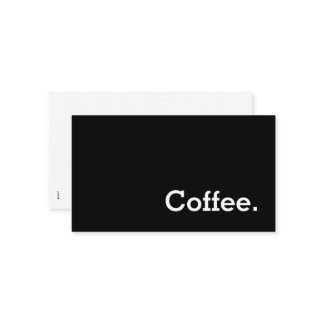 Simple Word Dark Loyalty Coffee Punch-Card