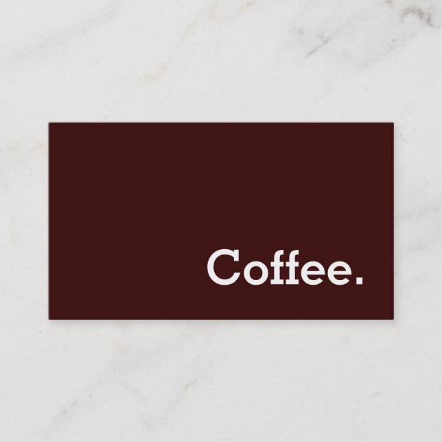 Simple Word Dark Loyalty Coffee Punch-Card Card (Front)