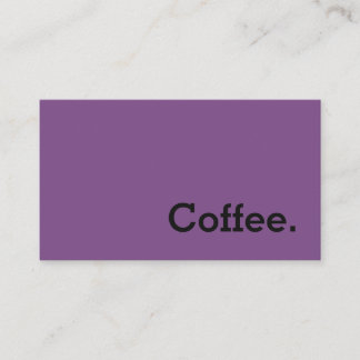 Simple Word Dark Loyalty Coffee Punch-Card Card