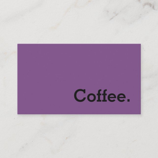 Simple Word Dark Loyalty Coffee Punch-Card Card (Front)