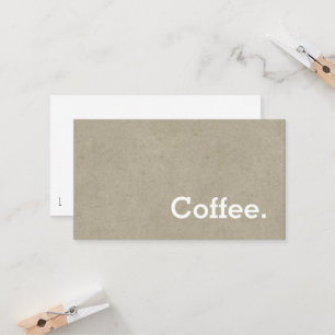Simple Word Dark Loyalty Coffee PunchCard Bone