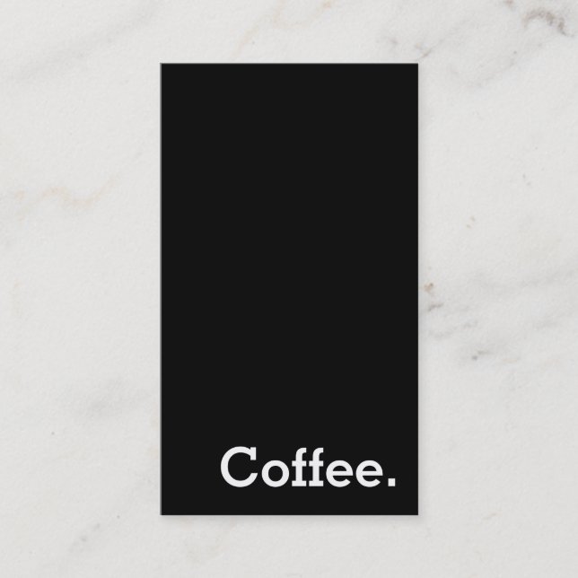 Simple Word Dark Loyalty Coffee Punchcard Vertical Card (Front)