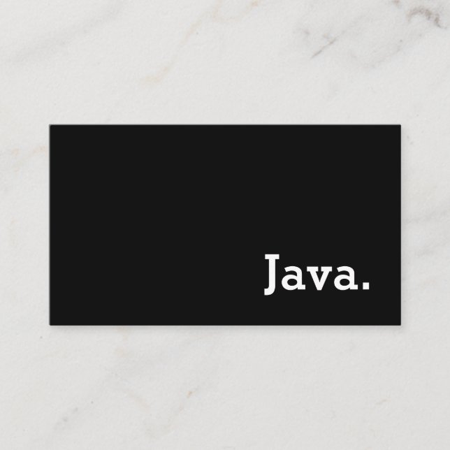 Simple Word Dark Loyalty Java Punch-Card Card (Front)