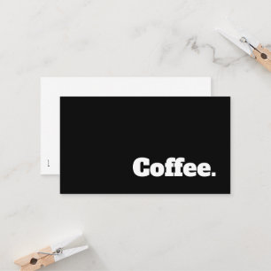 Simple Word Dark Loyalty Slab Coffee Punch-Card Card