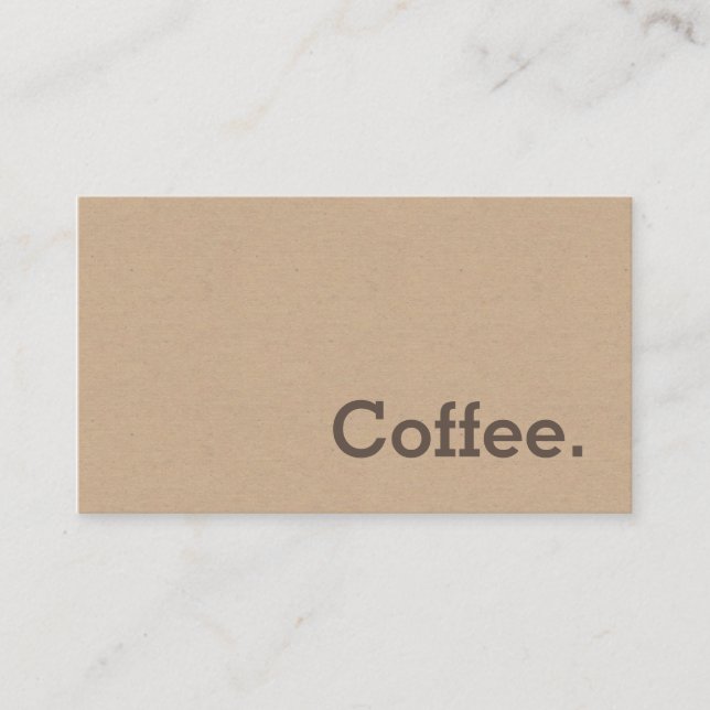 Simple Word Minima Loyalty Coffee Punch-Card Craft (Front)