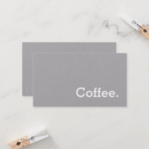 Simple Word Minima Loyalty Coffee Punch-Card Grey