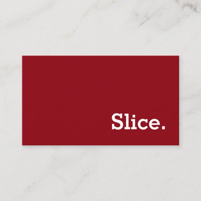 Simple Word Slice Loyalty Punch-Card Card (Front)