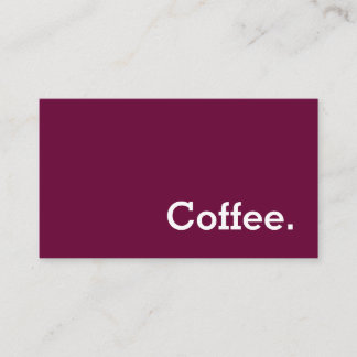 Simple Word Wine-colour Loyalty Coffee Punch Card