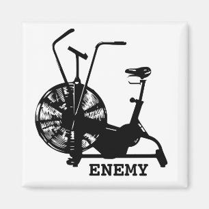 Simple Workout Black White Funny Gym Humour Magnet