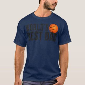 Simple Worlds Best Dad Typography Basketball1 T-Shirt