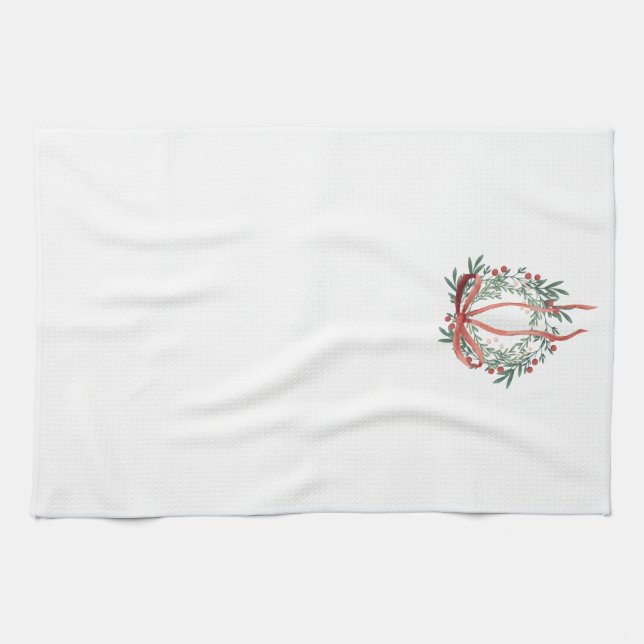 Simple Wreath Kitchen Towel  (Horizontal)