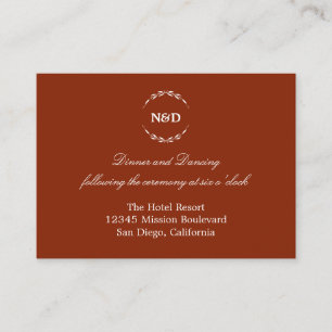 Simple wreath red wedding reception enclosure