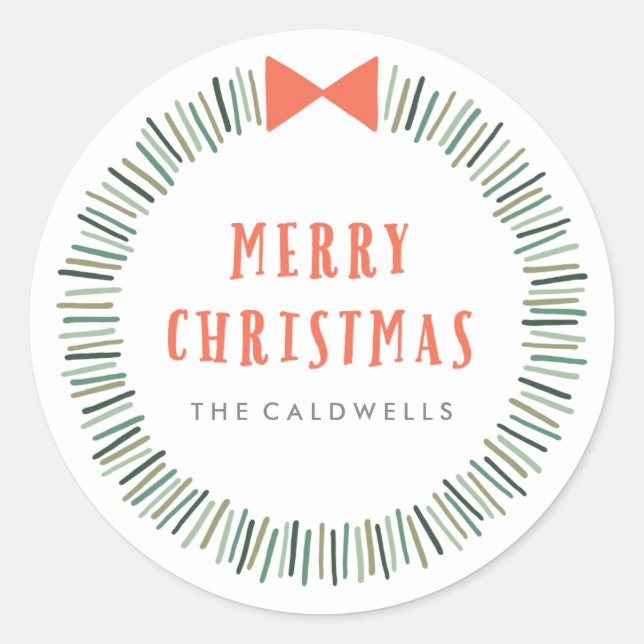 Simple Wreath Sticker (Front)