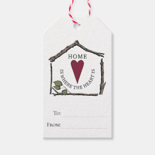 Simple Xmas Home is Where the Heart Is TO FROM Gift Tags