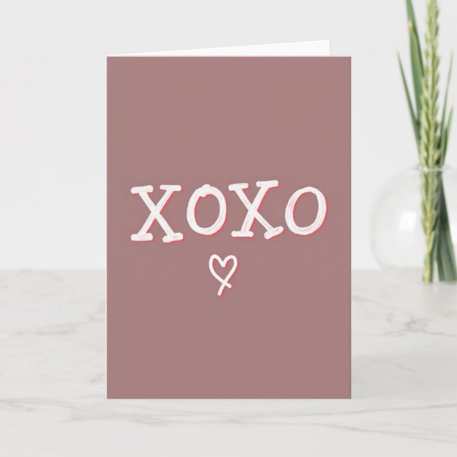Simple Xoxo Heart Card (Front)