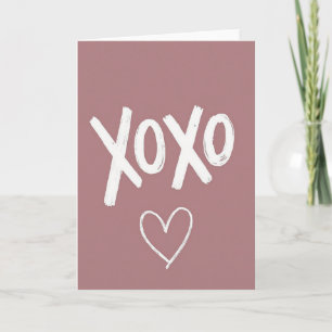Simple Xoxo Heart Love Card