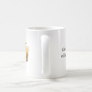 Simple Yellow Bee Custom Words Coffee Mug