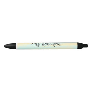 simple yellow blue watercolor teacher appreciation black ink pen
