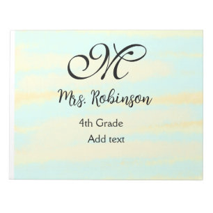 simple yellow blue watercolor teacher appreciation notepad