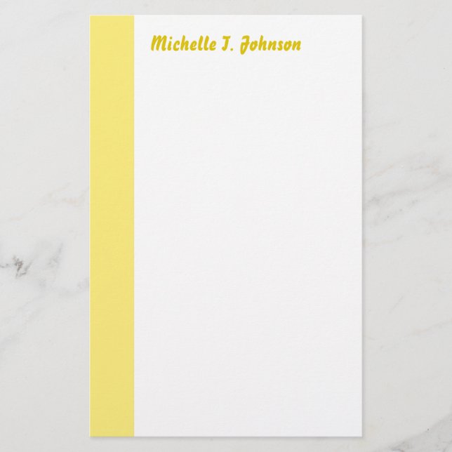 simple yellow border stationery (Front)