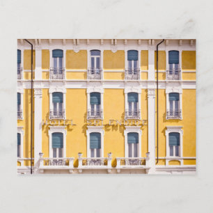 Simple Yellow Colourful Pattern of Windows Postcard