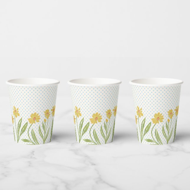 Simple Yellow Coneflowers Paper Cups (Multi)