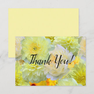 Simple Yellow Floral Thank You Card