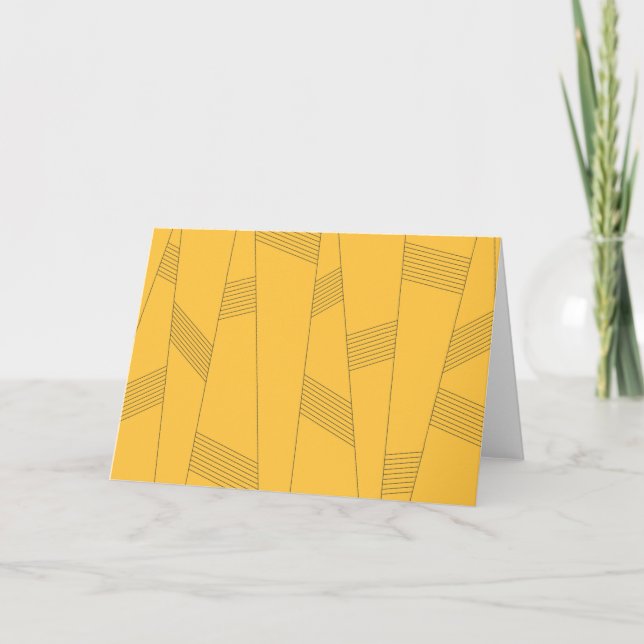 Simple, yellow, modern abstract graphic design card (Front)