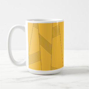Simple, yellow, modern abstract graphic design coffee mug