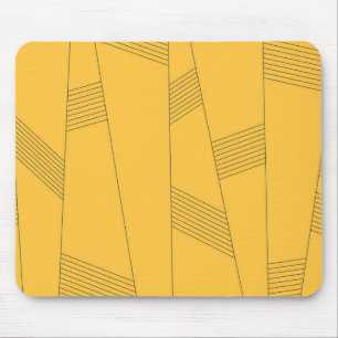 Simple, yellow, modern abstract graphic design mouse mat