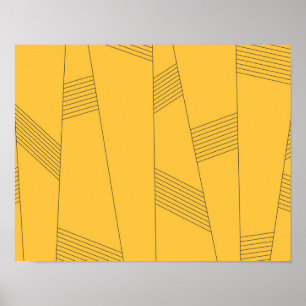 Simple, yellow, modern abstract graphic design poster