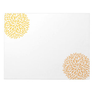 Simple Yellow Peach Flowers Notepad