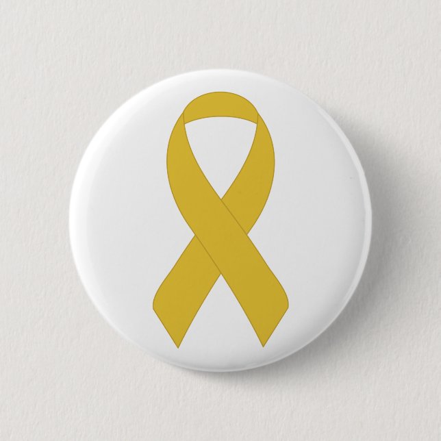 Simple Yellow Ribbon 6 Cm Round Badge (Front)