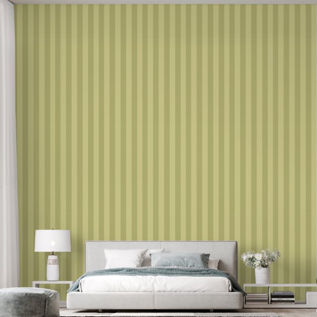 Simple Yellow Striped Pattern Wallpaper (Bedroom)