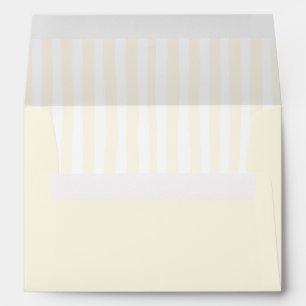 Simple Yellow Stripes Baby Shower Party Envelope