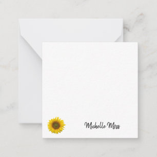Simple Yellow Sunflower Custom Typography Card