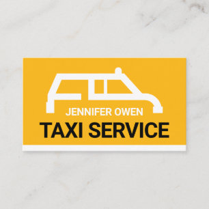 Simple Yellow Taxi Cab Place Your Name Business Card