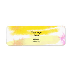 Simple yellow watercolor add your logo custom text
