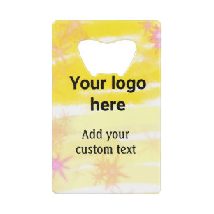 Simple yellow watercolor add your logo custom text