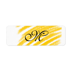 simple yellow watercolor lines add your monogram